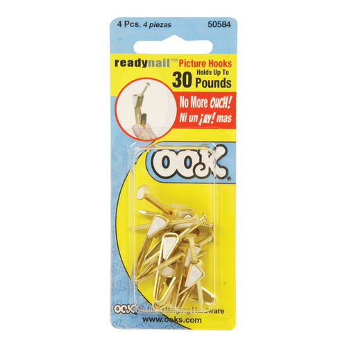 Ook ReadyNail Picture Hangers 30lb Pack of 4