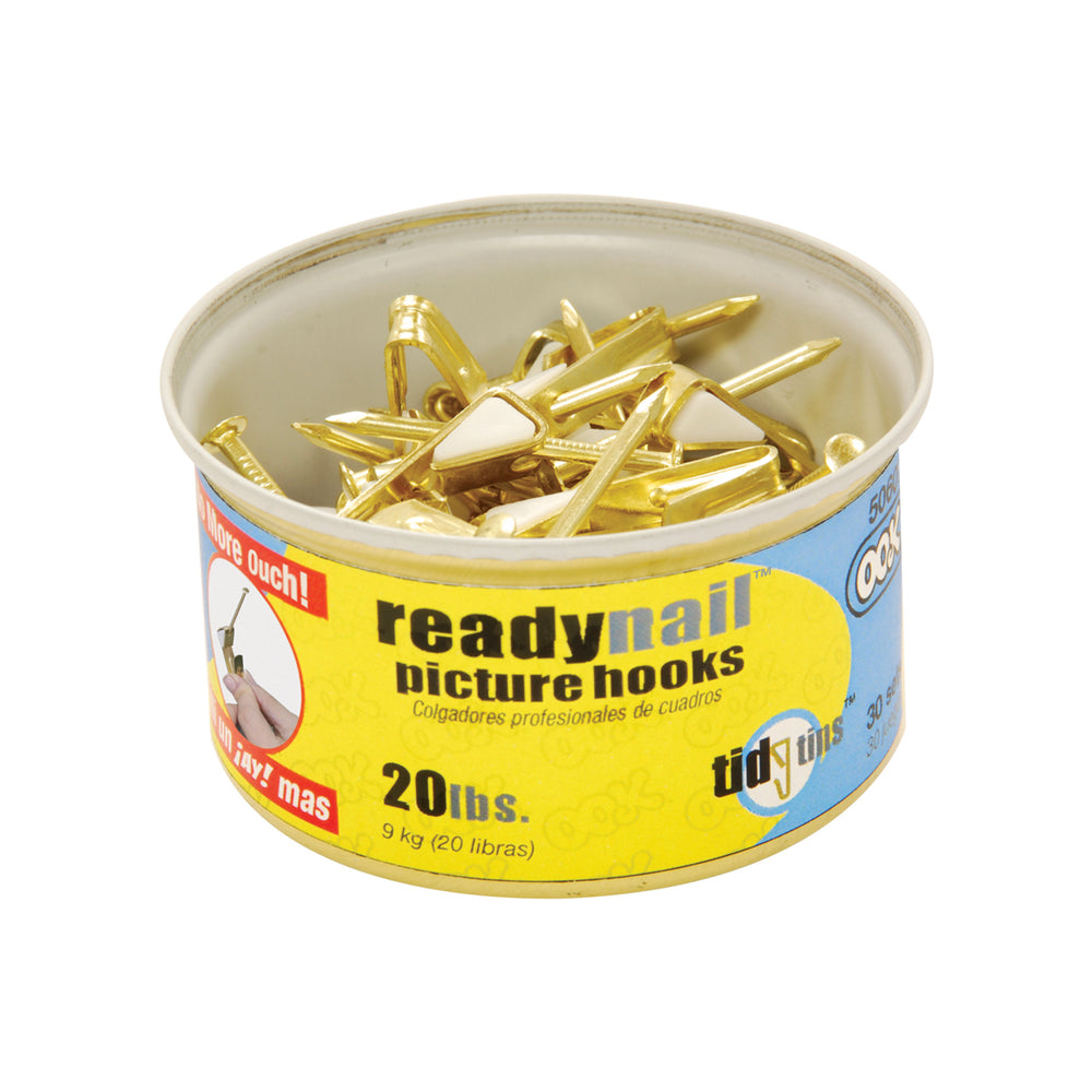 Ook ReadyNail Picture Hanger Tidy Tin 20lb Pack of 30