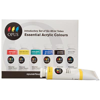 Opus Essential Acrylic Introductory Set of 6 x 60ml Tubes