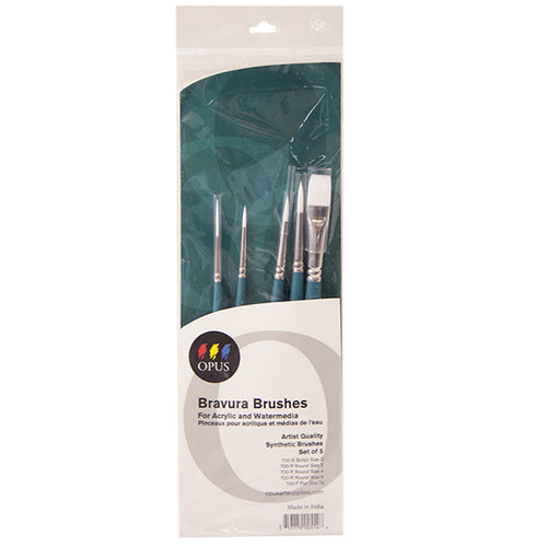 Opus Bravura Acrylic Brush Assorted Set of 5