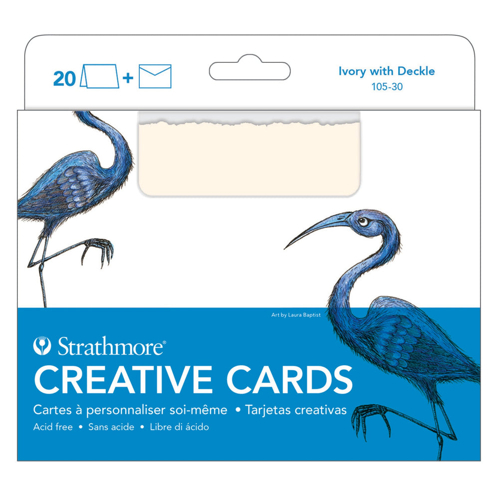 Strathmore Creative Cards Ivory with Deckle