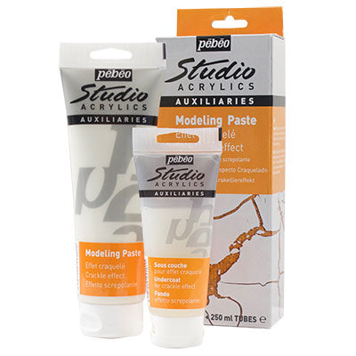 Pebeo Modeling Paste with Crackling Effect - Kit of 2