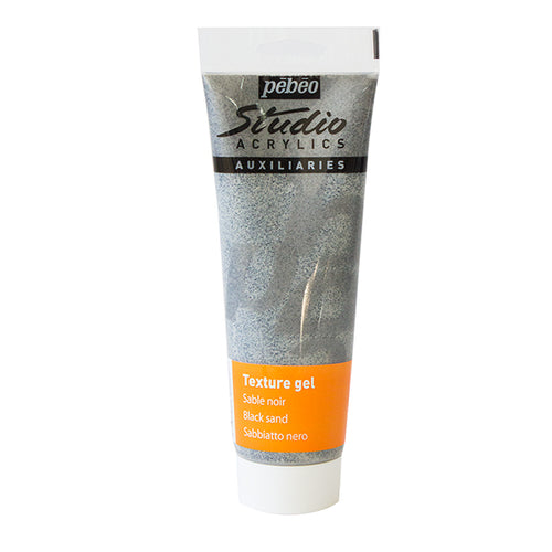 Pébéo Studio Black Sand Textured Gel - 250ml - Clearance