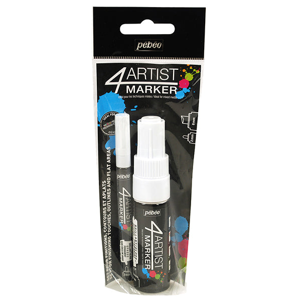 4Artist Duo Marker White Duo Set of 2