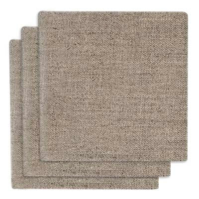 Pebeo Clear Primed Linen Canvas Panel Set of 3 10 x 10cm