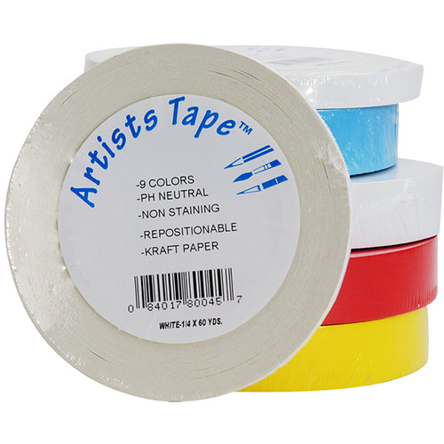 KJHBV 5 Rolls Masking Tape White Art Tape Artist Tape White Tape for  Painting Paper Packing Tape Drawing Tape White Paper Archival Tape Textured  Paper