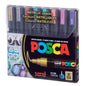 POSCA Acrylic Paint Markers PC-5M Medium Metallic Colours set of 8