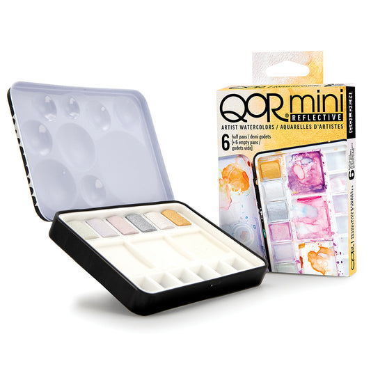 QoR Watercolor Mini Half Pan Reflective Set of 6