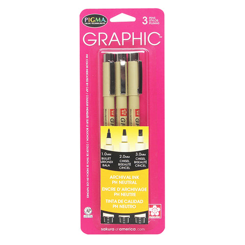 Sakura Pigma Graphic Pen Set of 3