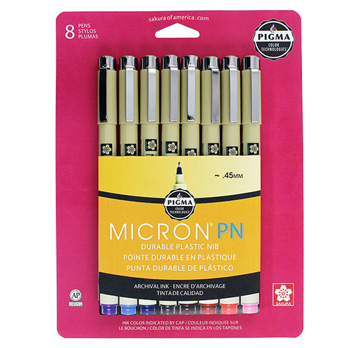 Sakura Pigma Micron Pen - Plastic Nib Color Set of 8