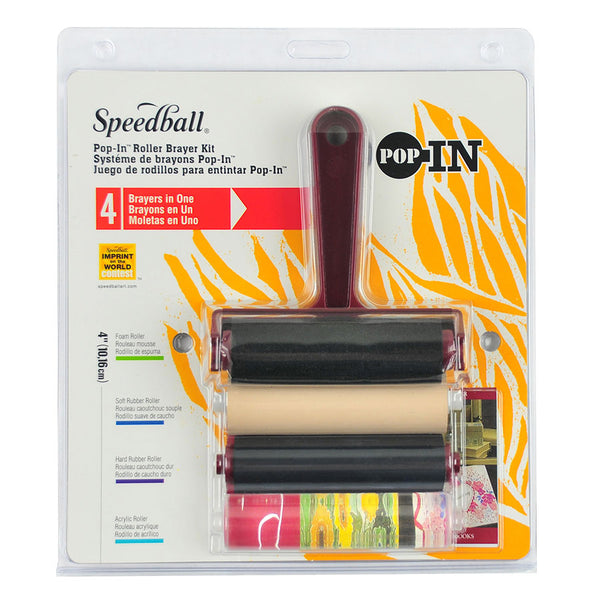 Speedball 4 Brayer w/ Pop-in Roller - Meininger Art Supply