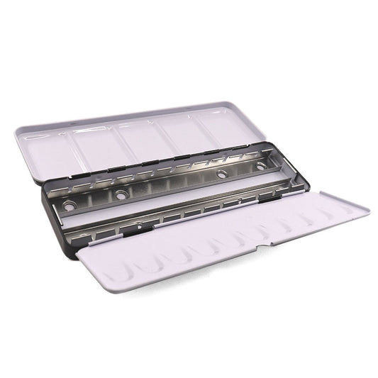 Empty Metal Watercolour Case holds 24 Half Pans