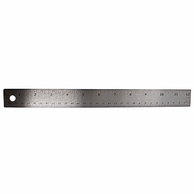 Skid Ruler Stainless Steel Ruler with Skid Proof Cork Backing - 12