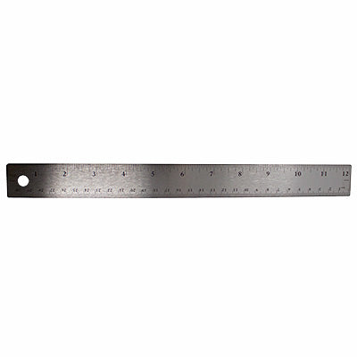 Stainless Steel Ruler with Skid Proof Cork Backing - 12"