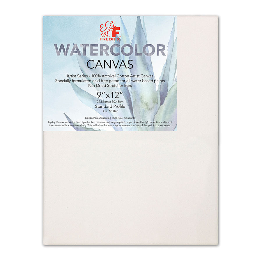 Fredrix Primed Pre-Stretched Watercolour Canvas Surfaces - Clearance