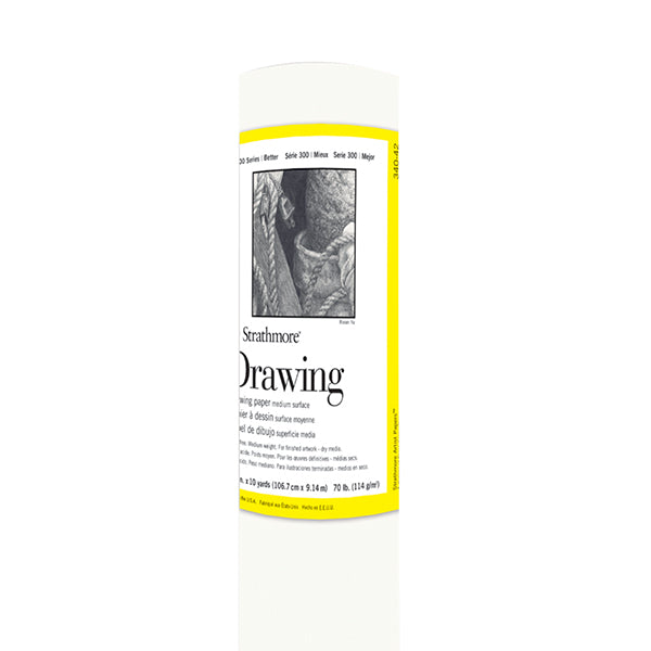 Strathmore 300 Series 70lb White Drawing Roll 42" x 10yd