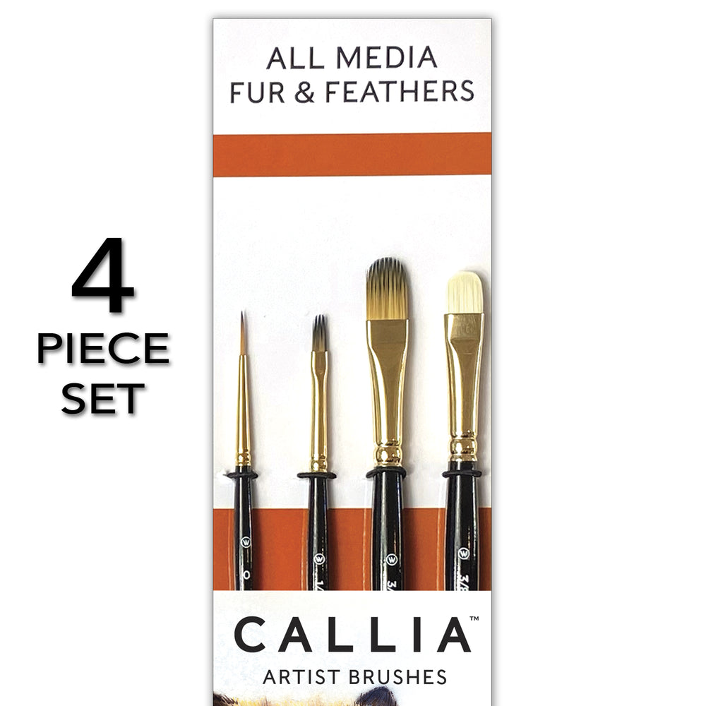 Callia Artist Brushes Blending Brush Set, Learn with Willow for Oil, Acrylic and Watercolor