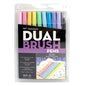 Tombow Dual Brush Pen Set of 10 Pastel Palette