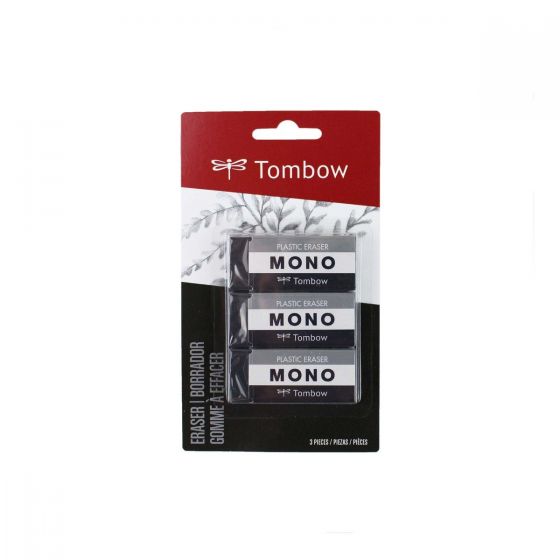 Tombow MONO Black Eraser Pack of 3