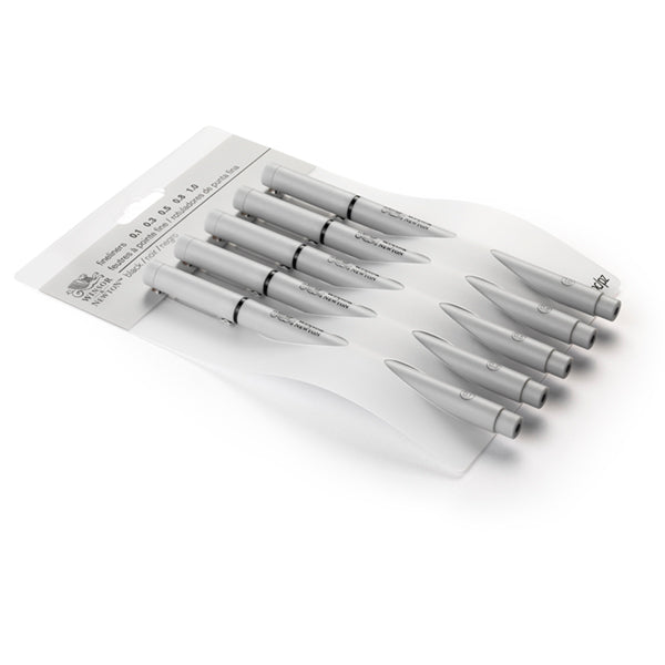 Coffret de 5 feutres fins Winsor &amp; Newton - 0,1 mm - Noir - Solde