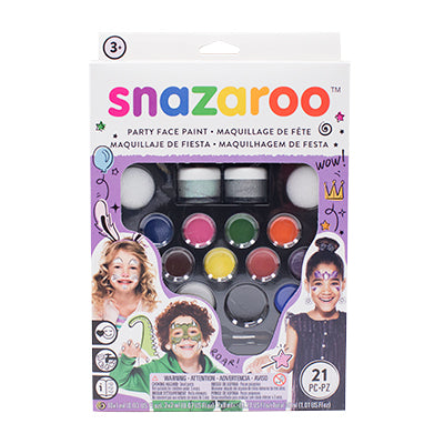 Snazaroo Face Paint Party Pack Set of 21