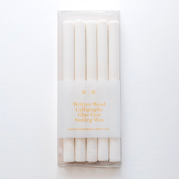 Written Word White Glue Gun Sealing Wax - Box of 5 - Clearance