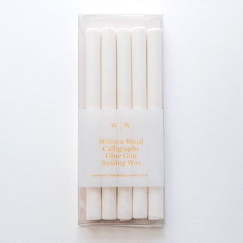 Written Word White Glue Gun Sealing Wax - Box of 5 - Clearance