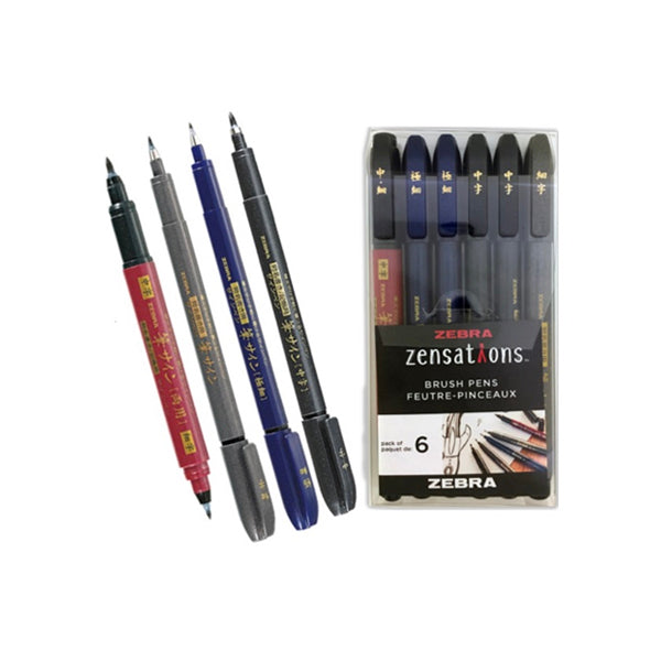 Zebra Zensations Brush Pens Set of 6
