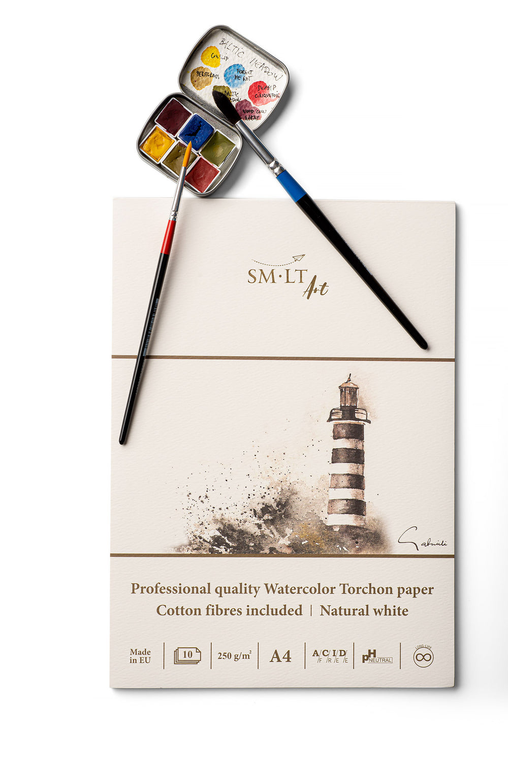 SM•LT Professional Watercolour Torchon Stiched Pad – 300gsm 20 x 28cm