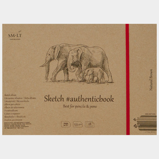 SM•LT #authenticbook Brown Sketch Album – 9" x 7"