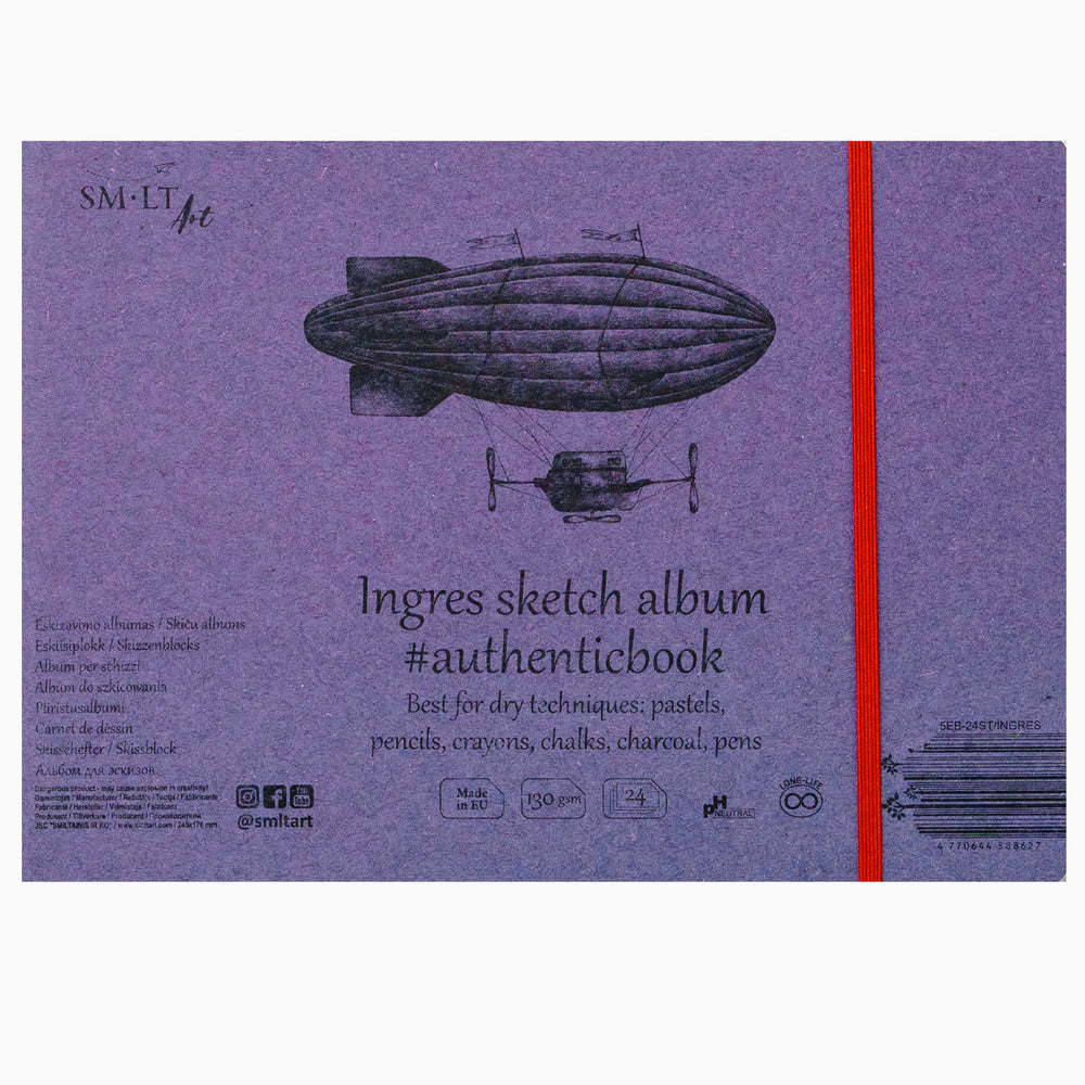 SM•LT #authenticbook Ingres Sketch Album  – 9" x 7"