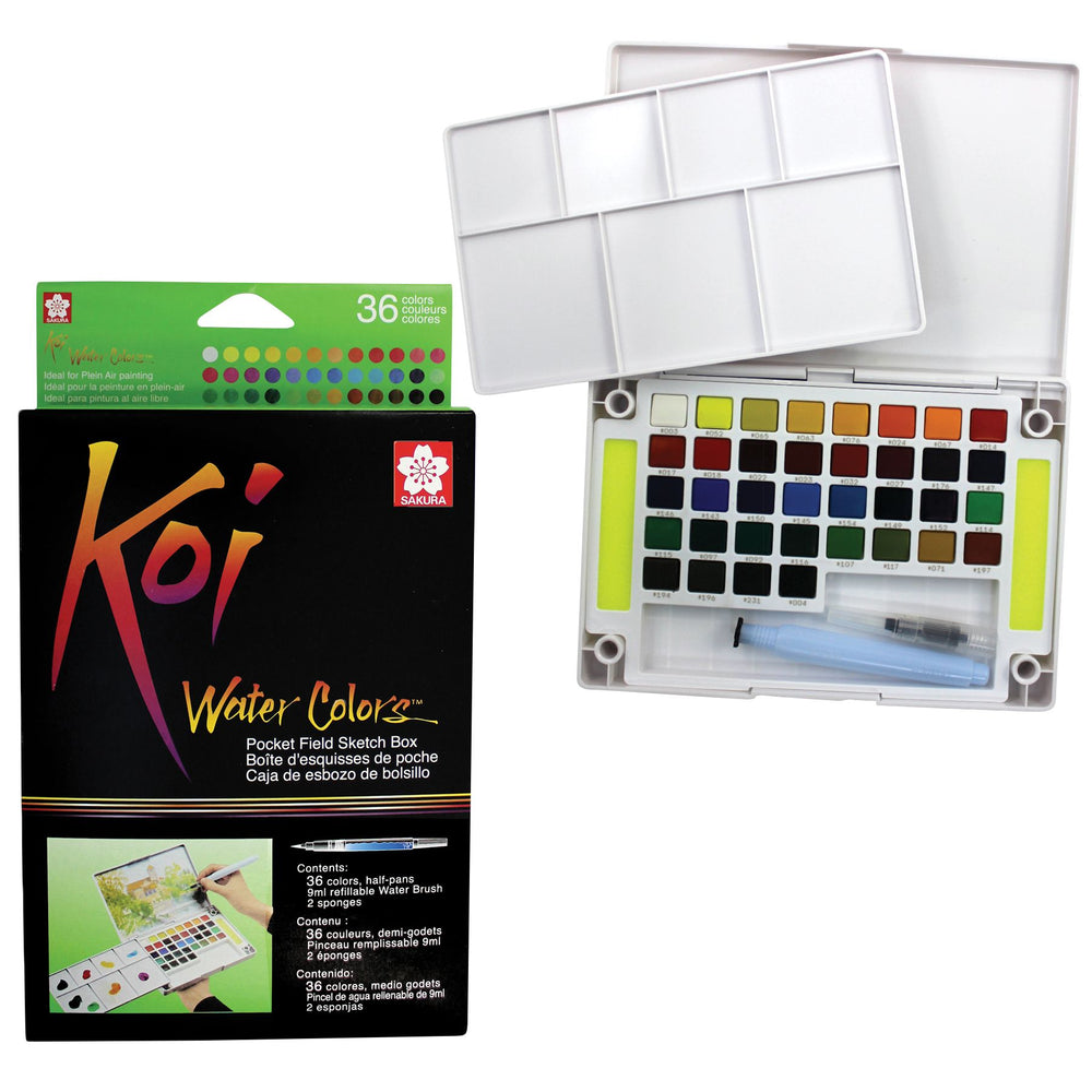 Sakura Koi Water Colors Pocket Field Sketch Box Set of 36